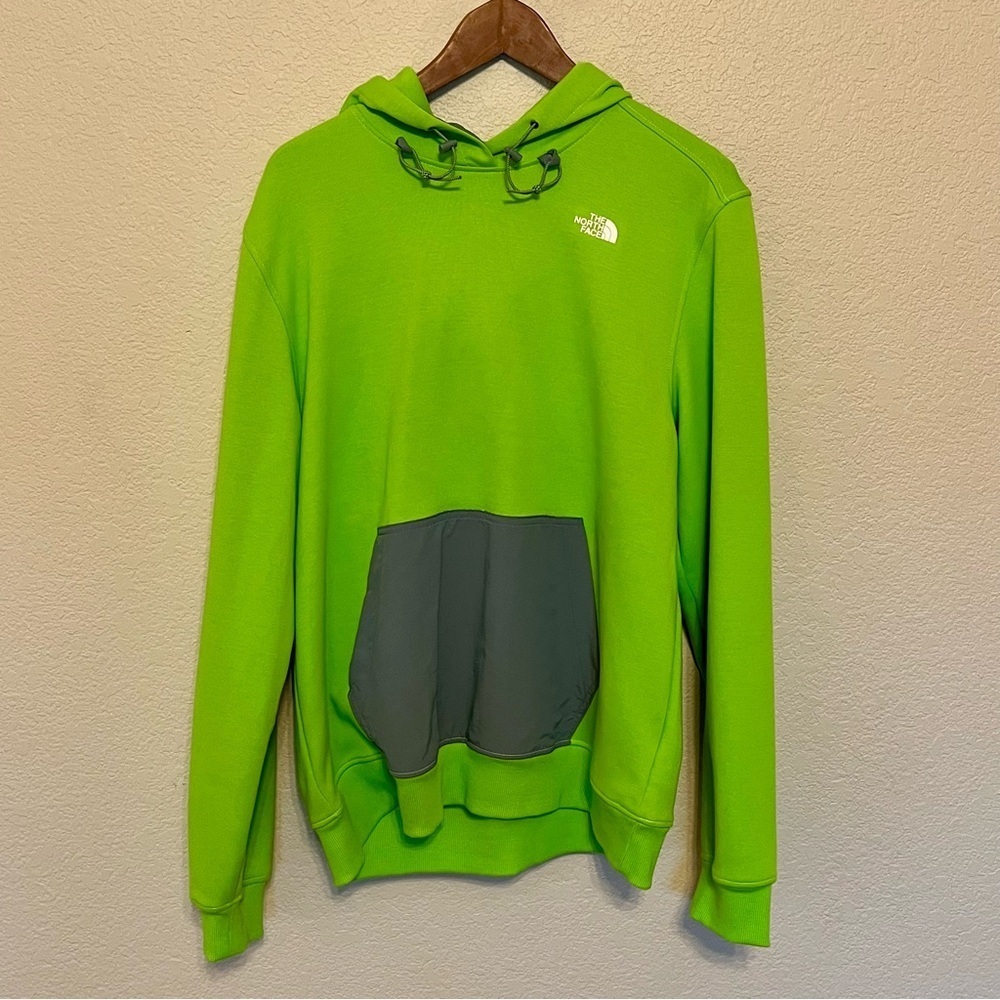 The North Face Tech Green with Gray Hoodie Men's Size Large